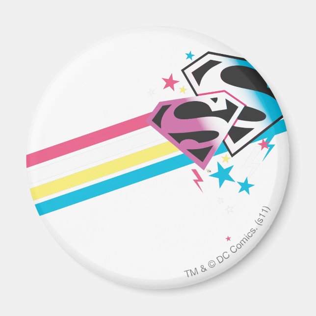 Aimant Supergirl Rainbow Stripes (Devant)