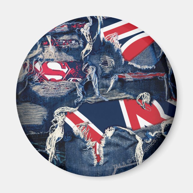 Aimant Supergirl rouge, blanc et bleu (Devant)