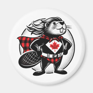Aimant Superhéros canadien du castor