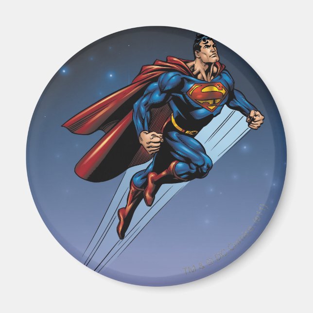 Aimant Superman against the night sky (Devant)