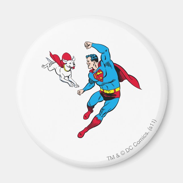 Aimant Superman et Krypto 2 (Devant)