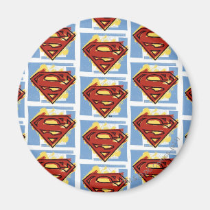 Aimant Superman Motif rouge et bleu