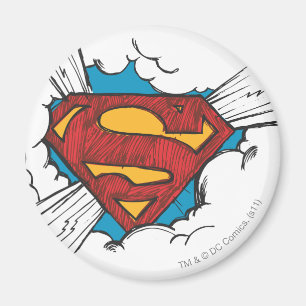 Aimant Superman S-Shield   Dans le logo Nuages