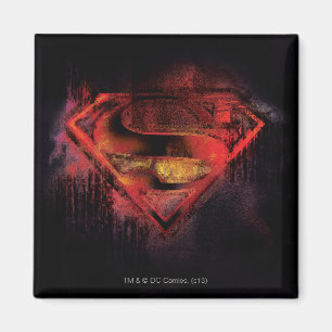 Aimant Superman S-Shield   Logo peint
