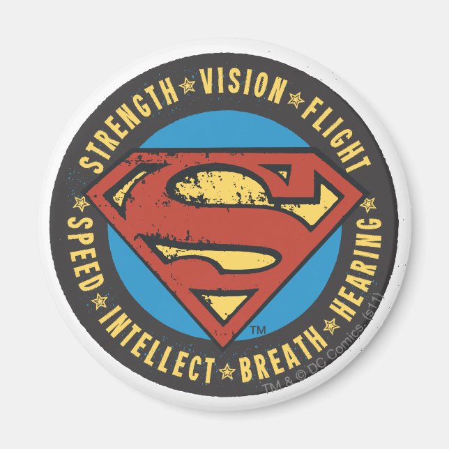 Aimant Superman Stylisé | Logo de vol Vision Force (Devant)