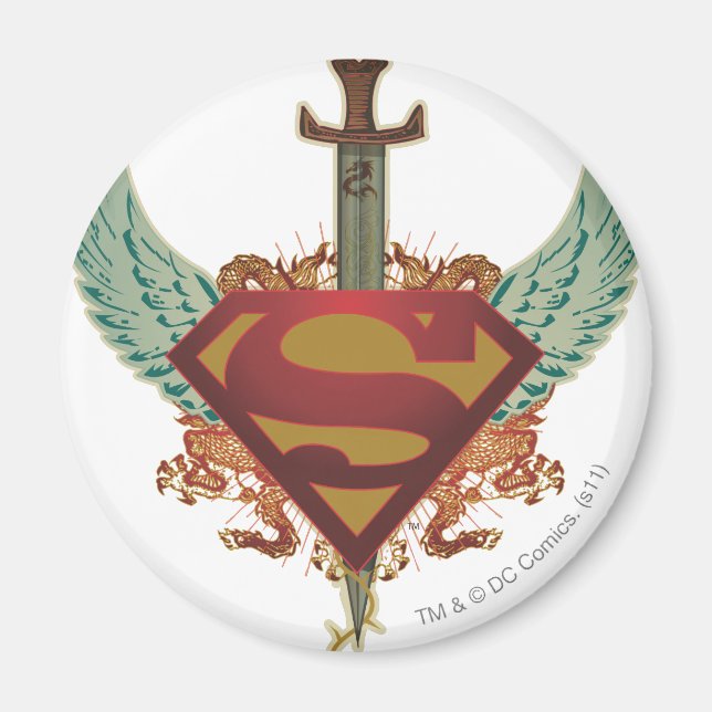 Aimant Superman Stylisé | Logo des ailes (Devant)