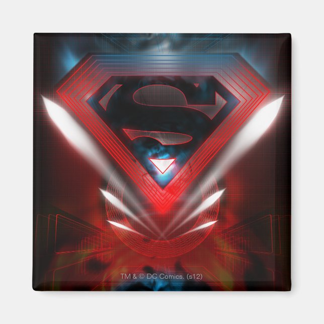 Aimant Superman Stylisé | Logo futuriste (Devant)