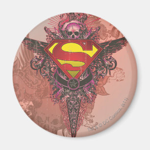 Aimant Superman Stylisé   Logo Grunge Design