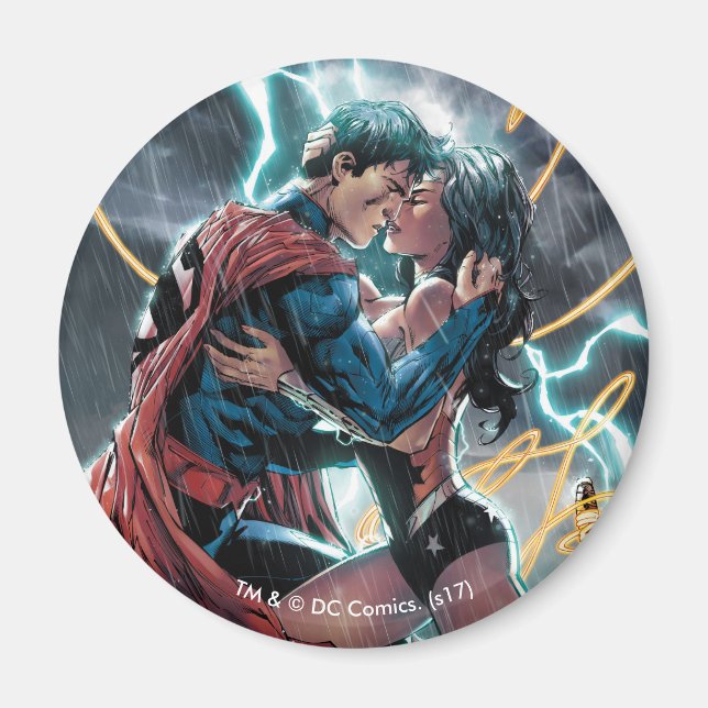 Aimant Superman/Wonder Woman Comic Art promotionnel (Devant)