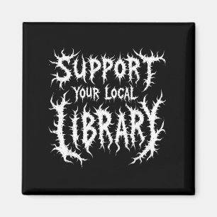 Aimant Support de lecture grunge Bibliothèque locale goth