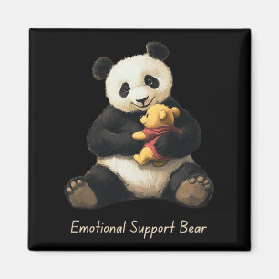 Aimant Support Émotionnel Ours Panda Tenant Un Ours Mélan