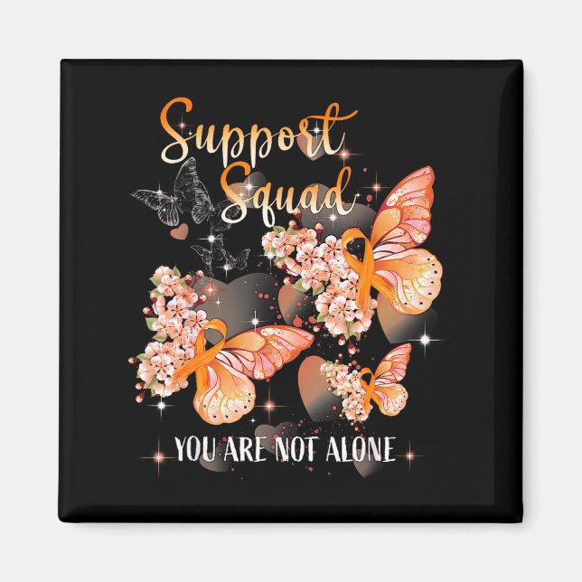 Aimant Support Squad Multiple Sclerosis Awareness Orange  (Devant)