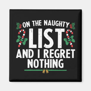 Aimant Sur la liste vilain et je ne regrette rien Xmas