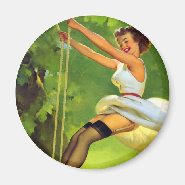 Aimant Sur la swing smiling Pin Up (Devant)