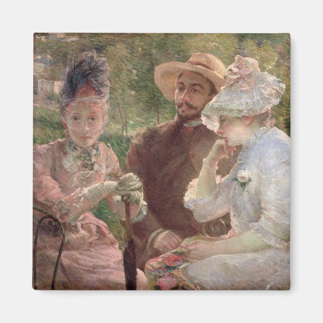 Aimant Sur la terrasse de Sevres, 1880 (huile sur toile) (Devant)