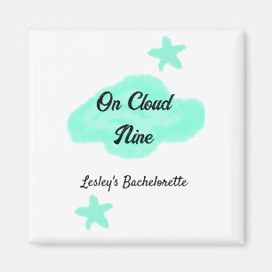 Aimant Sur un nuage neuf nuages pastel vert étoile enterr