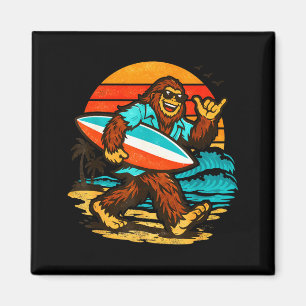 Aimant Surf bigfoot rétro plage de coucher de soleil plag