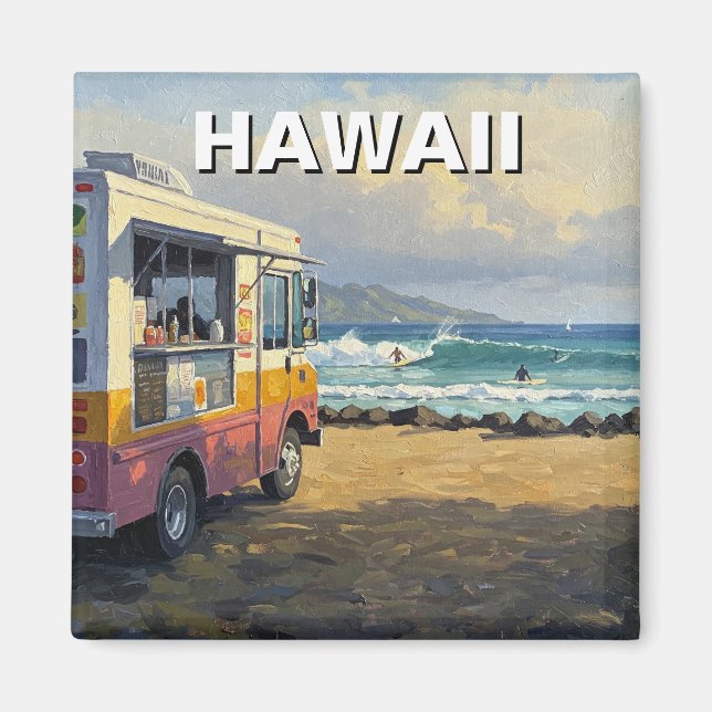 Aimant Surf en Hawaii Food Truck (Devant)