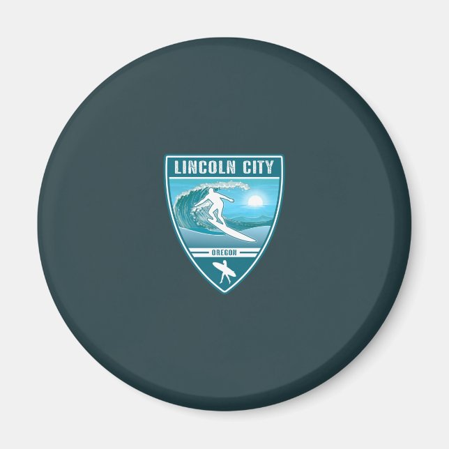 Aimant Surf Lincoln City Oregon (Devant)