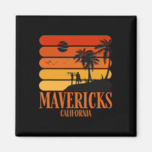 Aimant Surf Vintage Mavericks Beach California Retro S
