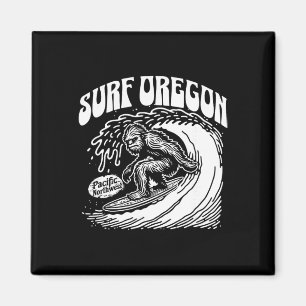 Aimant Surf Vintage Oregon Surf Sasquatch Surfeur
