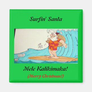 Aimant Surfin' Père Noël