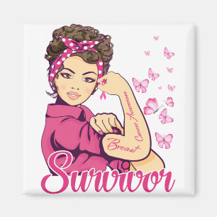 Aimant Survivant Rosie Riveter Sensibilisation au cancer