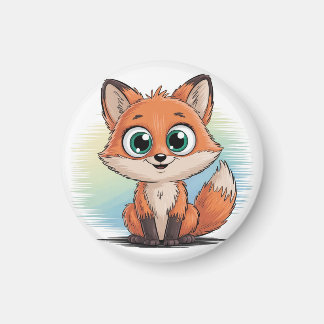 Aimant Süßer Fuchs Cartoon | Niedliche Tier Illustration 