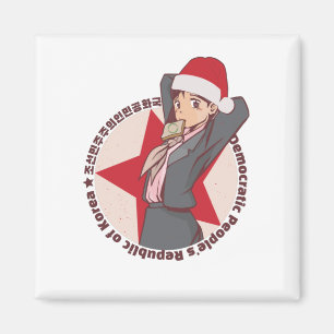 Aimant Sweater de Noël Anime - jolie fille coréenne Père 