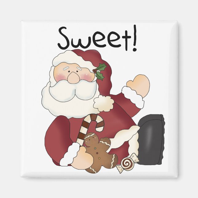 Aimant Sweet Père Noël Tshirts et cadeaux de vacances (Devant)