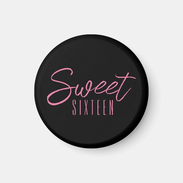 Aimant Sweet sixteen 16ème anniversaire (Devant)