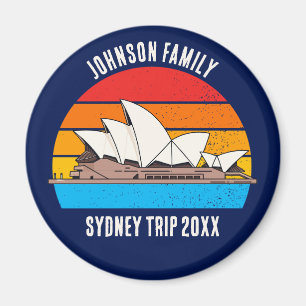 Aimant Sydney Opera House Australie Voyage Custom Blue