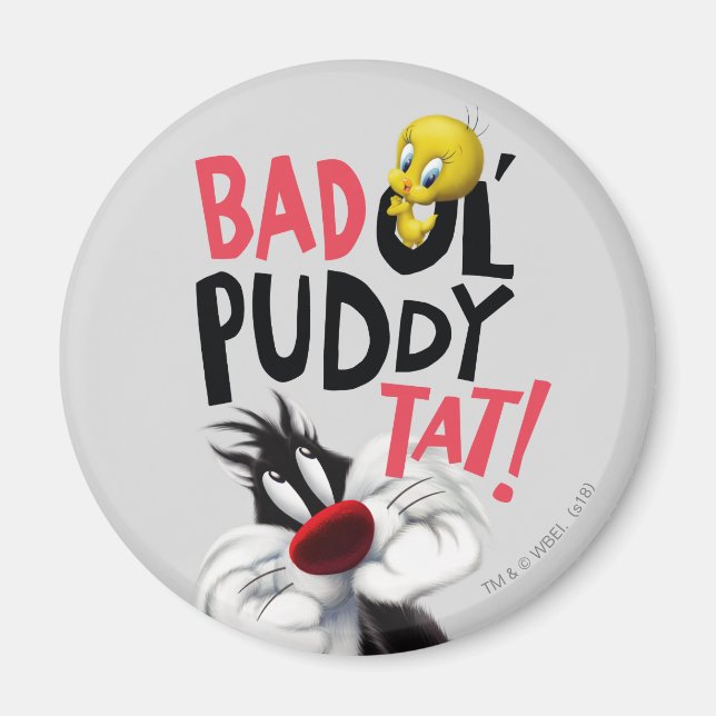 Aimant SYLVESTER™ & TWEETY™- Sale vieux chat! (Devant)