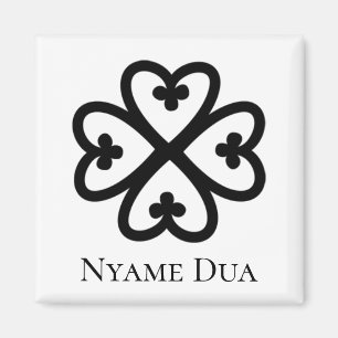 Aimant Symbole Adinkra NYAME DUA Pouvoir & Protection de