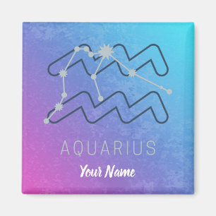 Aimant Symbole Aquarius Zodiac Star Horoscope Constellati