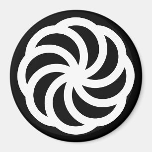 Aimant Symbole arménien blanc d'éternité sur le noir
