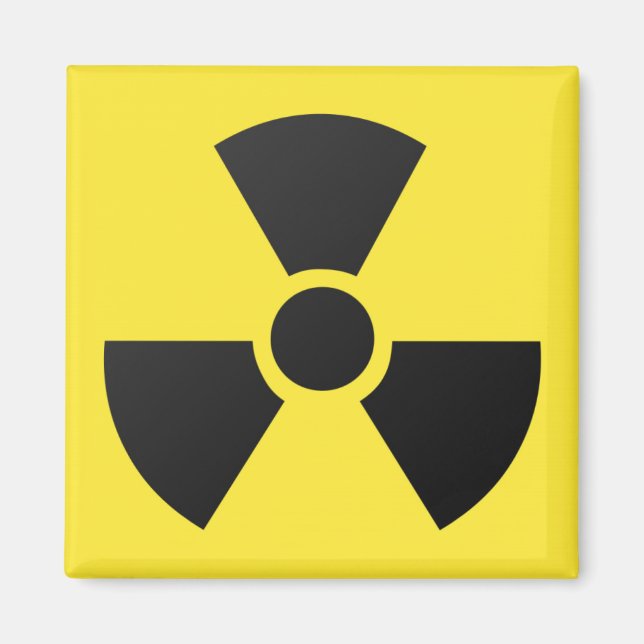 Aimant Symbole atomique nucléaire radioactif (Devant)