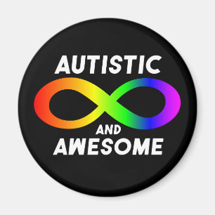 Aimant Symbole Autistique et Awesome Infinity