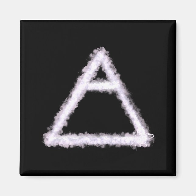 Aimant Symbole d'alchimie de l'élément d'air émietté (Devant)