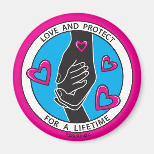 Aimant Symbole d'amour et de protection rose 1_2.25"_