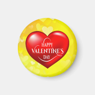 Aimant Symbole d'amour rouge 3d en forme de coeur-50420