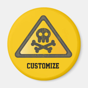 Aimant Symbole d'avertissement amusant Thunder_Cove