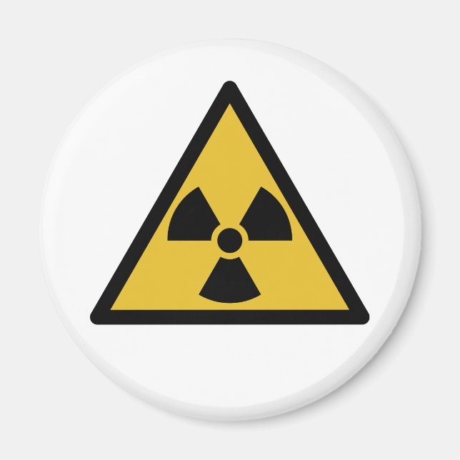 Aimant Symbole d'avertissement de rayonnement (danger rad (Devant)