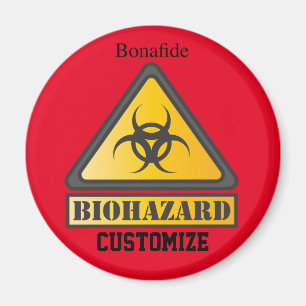 Aimant Symbole d'avertissement de risque biologique amusa