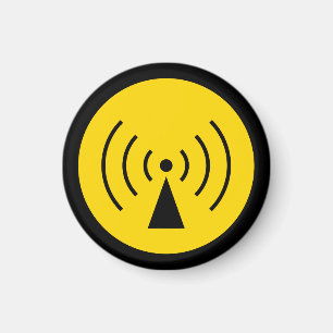 Aimant symbole d'avertissement rf