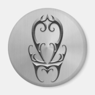 Aimant Symbole de bibliothèque en acier inoxydable