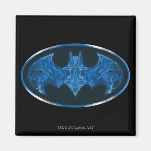 Aimant Symbole de chauve-souris à fumée bleue