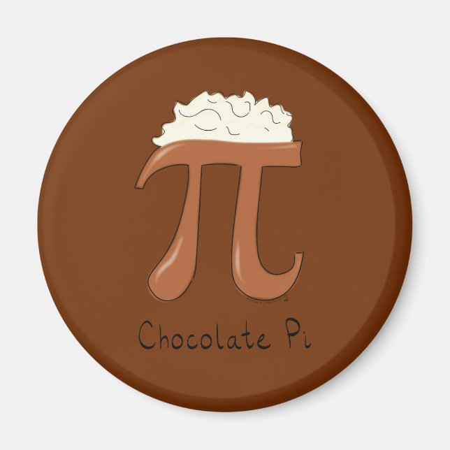 Aimant Symbole de chocolat amusant Pi enseignant math (Devant)