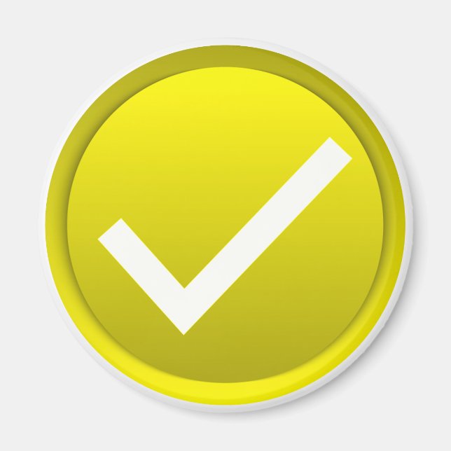 Aimant Symbole de coche or (Devant)