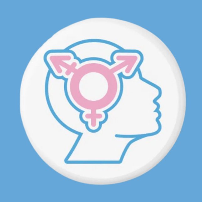 Aimant Symbole de Fierté Trans (Créateur téléchargé)